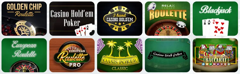 Jeux de table au CLEOBETRA CASINO
