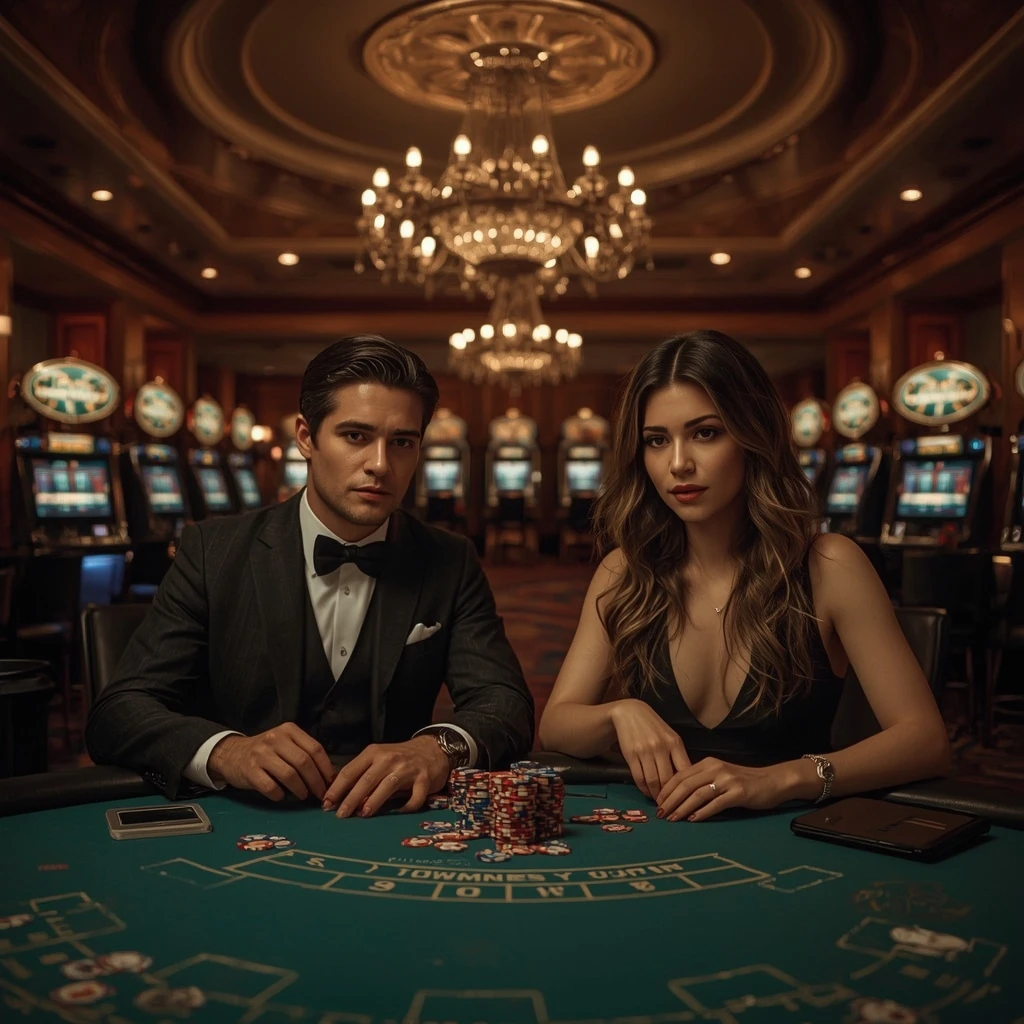 Deux joueurs de poker dans un CLEOBETRA CASINO